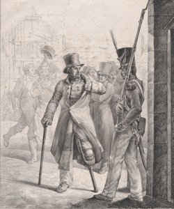 Sveitsin vartiomies Louvressa, 1819. tekijältä Theodore Gericault