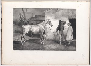 Vanha hevonen majatalon ovella (An Old Horse at the Door of an Inn) tekijältä Theodore Gericault