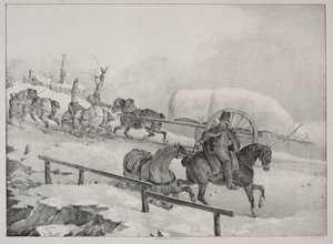 Wagoner kiipeämässä mäkeen tekijältä Theodore Gericault