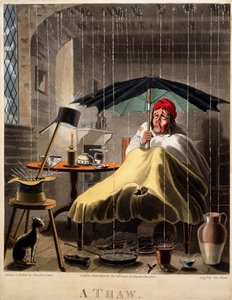 A Thaw, George Huntin tekemä vedos, 1827 (käsin väritetty kaiverrus).