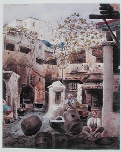 Dyeworks, Rue du Divan, Alger. n. 1835 (akvarelli paperille)