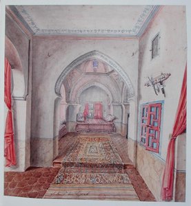 Maurilainen sisustus, Alger (akvarelli paperille)