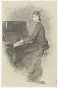 Pianolla n. 1887. tekijältä Theodore Robinson