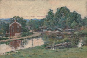Evening at the Lock, Napanoch, New York, 1893. tekijältä Theodore Robinson