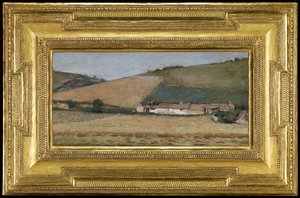 Maatila kukkuloiden keskellä, Giverny tekijältä Theodore Robinson