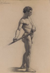 Tutkimus mieshahmosta, 1875 tekijältä Theodore Robinson