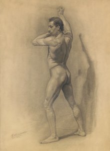 Tutkimus mieshahmosta, 1875 tekijältä Theodore Robinson