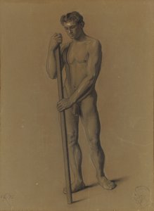 Tutkimus mieshahmosta, 1875 tekijältä Theodore Robinson