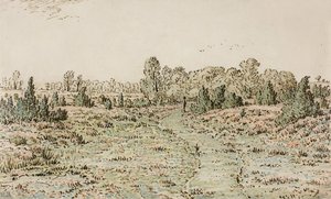 Kävelypolku Barbizonnièresissa, 1864 tekijältä Pierre Etienne Theodore Rousseau