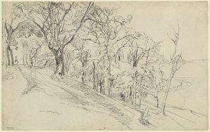 Metsä Boisrémondissa (etusivu); mökki metsässä (kääntöpuoli). tekijältä Theodore Rousseau