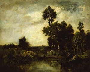 Maisema, c. 1850. tekijältä Theodore Rousseau