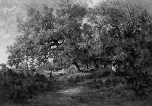 Maisema, c. 1860. tekijältä Theodore Rousseau