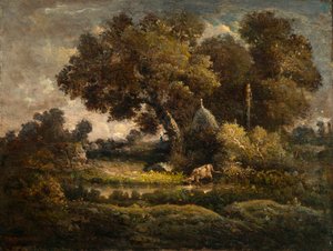 Maisema hiiliuunilla tekijältä Theodore Rousseau