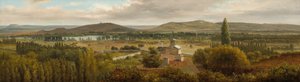 Panoraamamaisema lähellä Mosel-jokea, n. 1830. tekijältä Theodore Rousseau