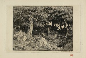 Rock Oaks tekijältä Theodore Rousseau