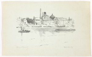 Battersea joelta, laskuvesi tekijältä Theodore Roussel