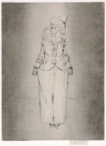 Pierrot en Pied, Lady A. C.:n muotokuva. tekijältä Theodore Roussel