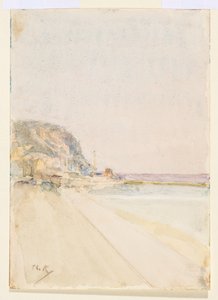 Näkymä East Cliffille, Hastings, ennen vuotta 1900 tekijältä Theodore Roussel