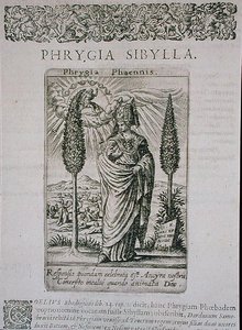 Phrygian Sibyl, kopio Jean-Jacques Boissardin "Divinewet Magical Sights" -kuvasta tekijältä Theodore de (after) Bry