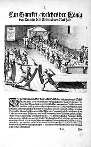 Juhla kuninkaan kanssa, 1606 tekijältä Theodore de Bry