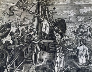 Kristoffer Kolumbus löytää Intian tekijältä Theodore de Bry