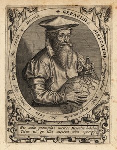 Gerardus Mercator, maantieteilijä. tekijältä Theodore de Bry