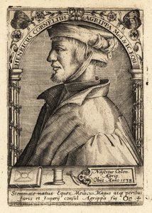 Heinrich Cornelius Agrippa von Nettesheim, saksalainen polymaatti. tekijältä Theodore de Bry