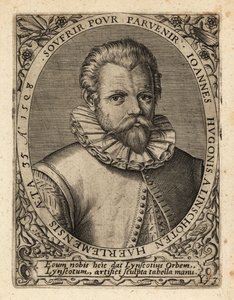 Jan Huyghen van Linschoten, hollantilainen protestanttinen kauppias. tekijältä Theodore de Bry