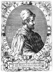 Lucas Gaurico, italialainen tähtitieteilijä, astrologi ja matemaatikko, 1500-luku. tekijältä Theodore de Bry