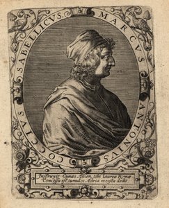 Marcus Antonius Coccius Sabellicus, italialainen tutkija. tekijältä Theodore de Bry