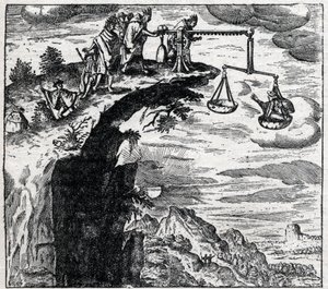 Menetelmä tunnustuksen kiristämiseksi rikolliselta Etelä-Amerikassa espanjalaisten saapuessa; Theodore de Bryn (1528-1598) teoksesta "" Travels"" tekijältä Theodore de Bry