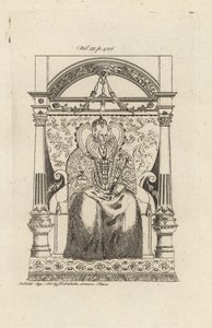 Englannin kuningatar Elizabeth I lasimaalauksesta. tekijältä Theodore de Bry