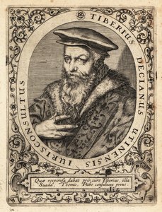 Tiberio Deciani, italialainen juristi. tekijältä Theodore de Bry