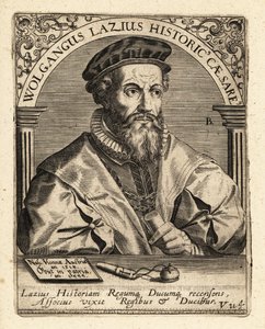 Wolfgang Laz, itävaltalainen kartografi ja historioitsija. tekijältä Theodore de Bry