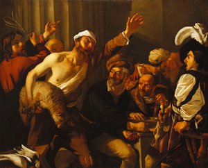 Kristus ajoi rahanvaihtajat temppelistä, 1621