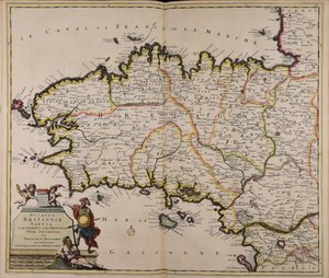 Ducatus Britanniae tabula cum omnibus suis provinciis nova descriptio tekijältä Theodorus Danckerts
