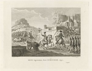 Captura de Mons, 1792 Mons presa, per Dumourier 1792 (títol sobre objecte)acabat
