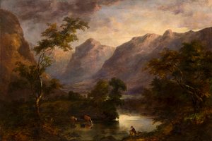 Näkymä Langdalesta, n. 1827-1890 (öljy kankaalle) tekijältä Theophil Lindsey Aspland
