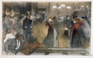 Tanssiaiset tullipuomilla tekijältä Théophile Alexandre Steinlen