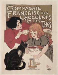 Compagnie Française des Chocolate et des Thés (Ranskalainen suklaa- ja kinkkukonserni) tekijältä Théophile Alexandre Steinlen