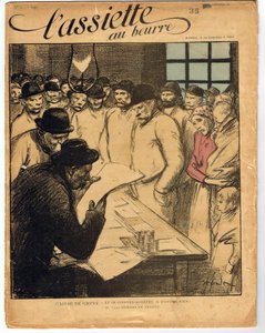 Kansi "" The Butter Plate" -levylle, numero 1, Satiirinen väreissä tekijältä Théophile Alexandre Steinlen