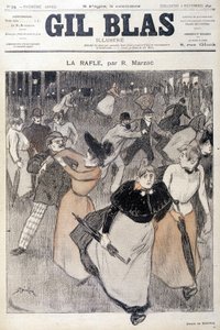 Steinlenin piirros Gil Blasissa, 12.6.1891. tekijältä Théophile Alexandre Steinlen