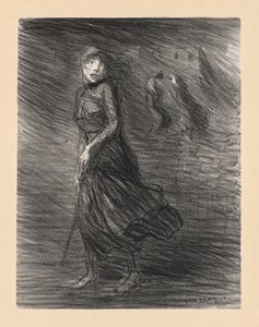 Kadulla (Dans la Rue) tekijältä Théophile Alexandre Steinlen