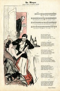 Gil Blas -lehden viimeinen sivu nro. 4 tammikuun 22 päivänä tekijältä Théophile Alexandre Steinlen