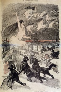 Kissojen metamorfoosi noidiksi - Steinlen tekijältä Théophile Alexandre Steinlen