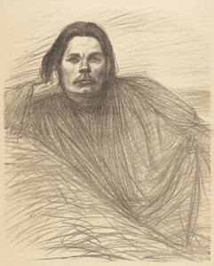 Makuulla olevan Maksim Gorkin muotokuva tekijältä Théophile Alexandre Steinlen