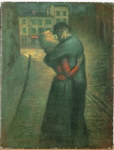 Illan kohtaaminen (öljy kankaalle) tekijältä Theophile Alexandre Steinlen