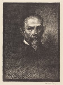 Omakuva (Steinlen edestäpäin, pää suorassa) tekijältä Théophile Alexandre Steinlen