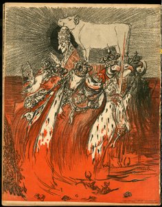 The Butter Plate, numero 47, Satiirinen väreissä tekijältä Théophile Alexandre Steinlen