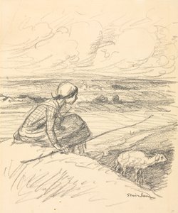 Paimen tyttö tekijältä Théophile Alexandre Steinlen